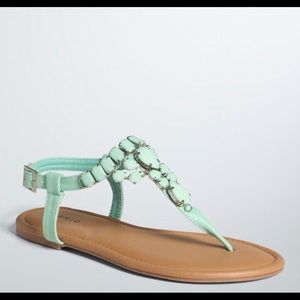 Torrid Mint Embellished Sandals